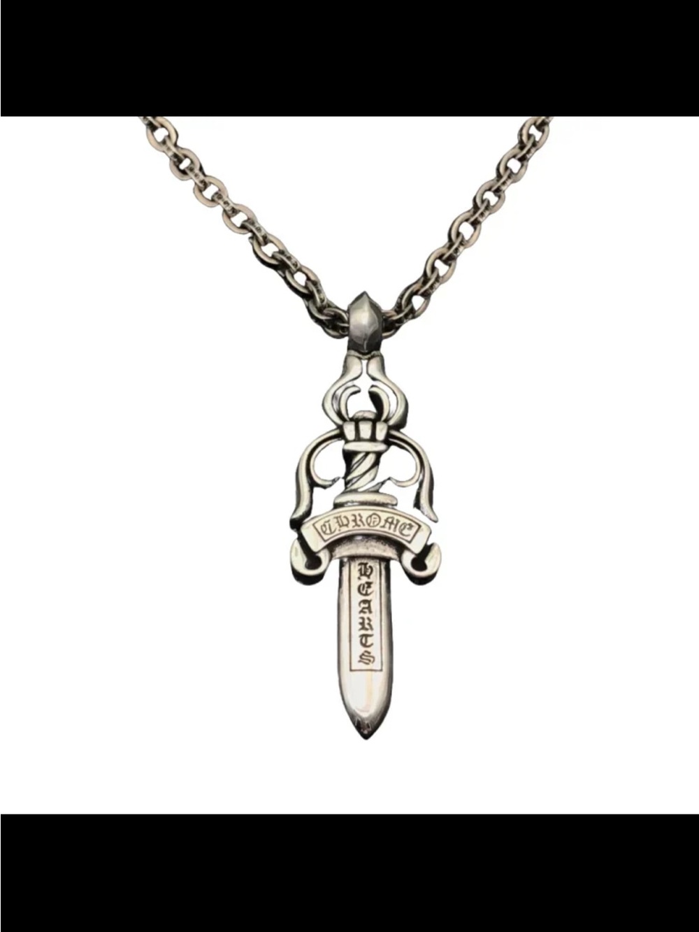 Chrome Hearts Dagger Pendant Necklace - Silver